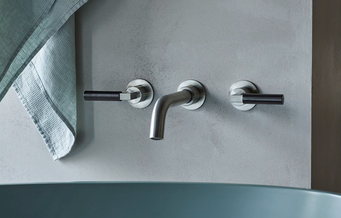 COALBROOK 3TH Wall Mounted Basin Mixer (190mm Spout) with Boss