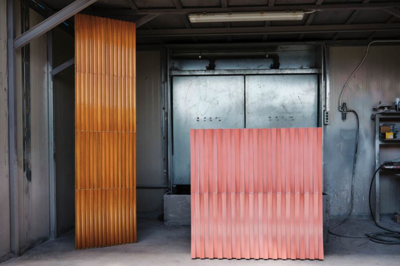 Glazed lava stone panels at Ranieri workshop — made to order
